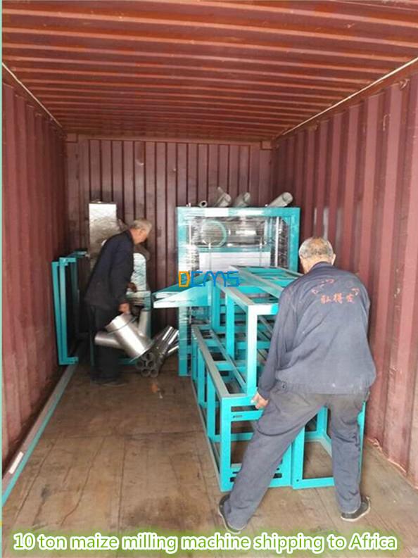 The most modern 10ton per day maize milling machine is shipping to Africa!
