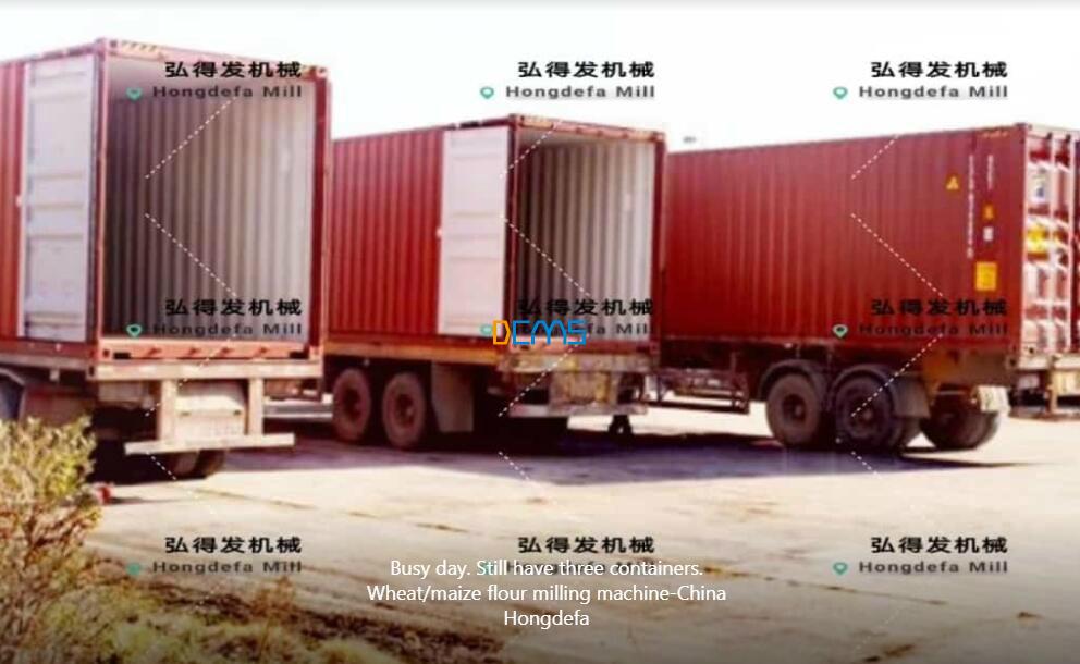 loading container for flour milling lines